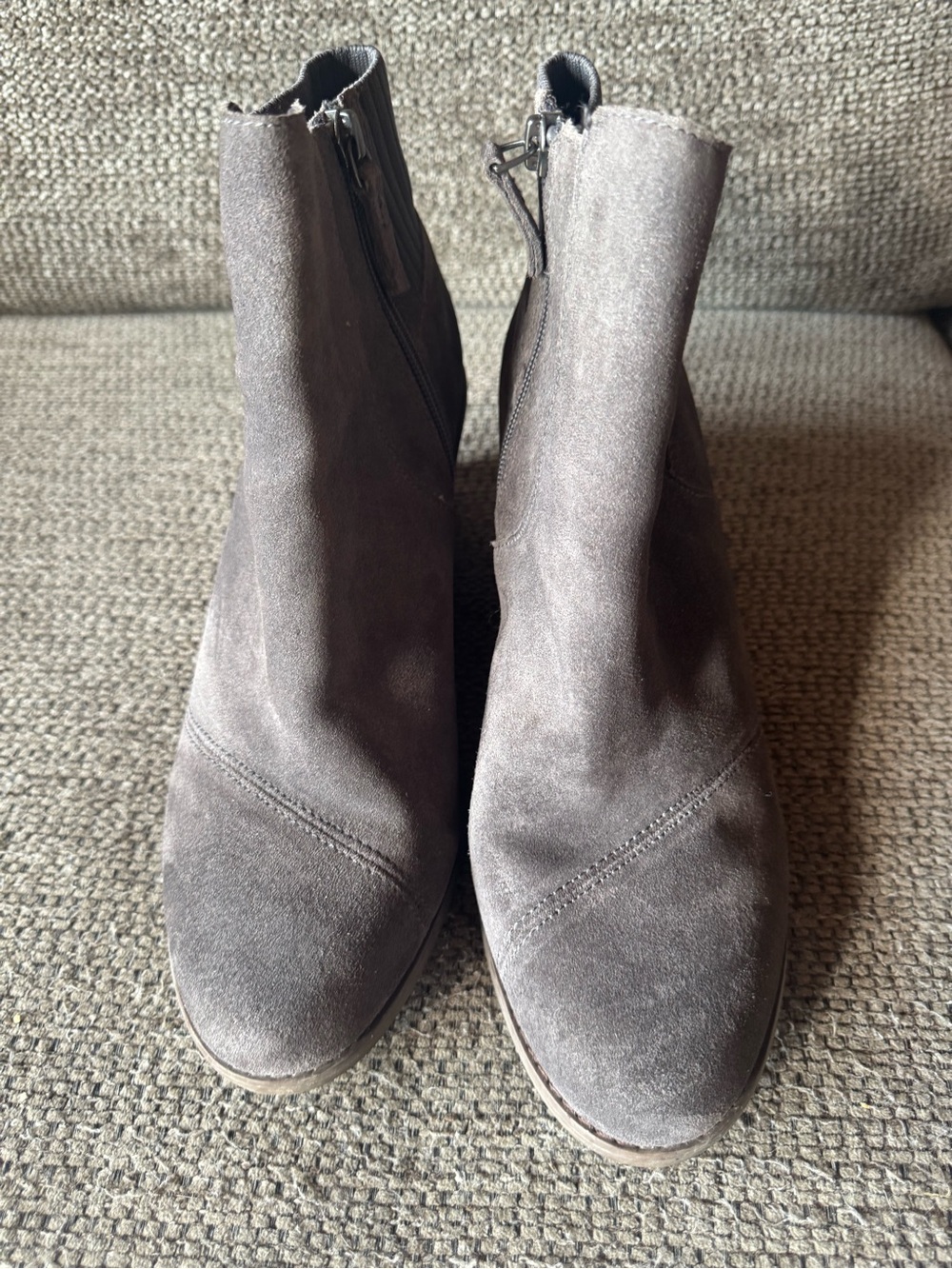 Toms Brown Suede Ankle Booties